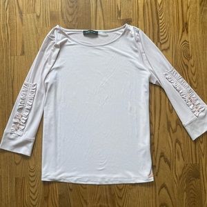 IVANKA TRUMP Dusty Rose Long Sleeved Top